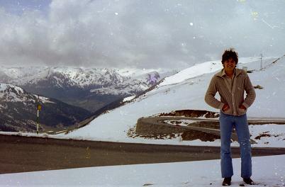 Myself standing above a pass in Andorra in 1981
